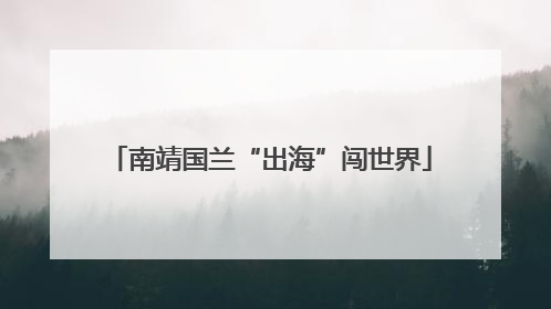 南靖国兰“出海”闯世界
