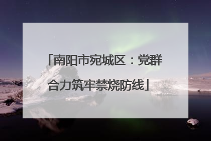 南阳市宛城区：党群合力筑牢禁烧防线