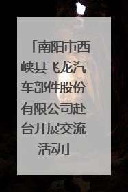 南阳市西峡县飞龙汽车部件股份有限公司赴台开展交流活动