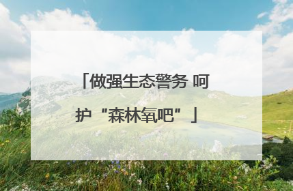 做强生态警务 呵护“森林氧吧”