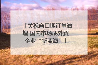 关税窗口期订单激增 国内市场成外贸企业“新蓝海”