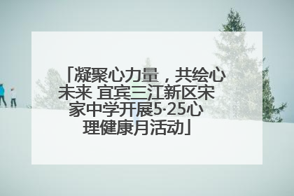 凝聚心力量，共绘心未来 宜宾三江新区宋家中学开展5·25心理健康月活动