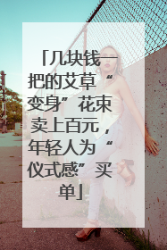 几块钱一把的艾草“变身”花束卖上百元，年轻人为“仪式感”买单