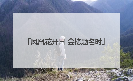 凤凰花开日 金榜题名时