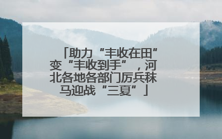 助力“丰收在田”变“丰收到手”，河北各地各部门厉兵秣马迎战“三夏”