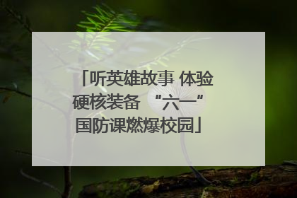 听英雄故事 体验硬核装备 “六一”国防课燃爆校园