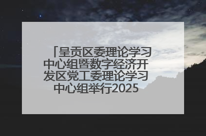 呈贡区委理论学习中心组暨数字经济开发区党工委理论学习中心组举行2025年第七次学习会议