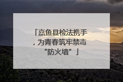 嘉鱼县检法携手，为青春筑牢禁毒“防火墙”
