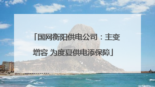 国网衡阳供电公司：主变增容 为度夏供电添保障