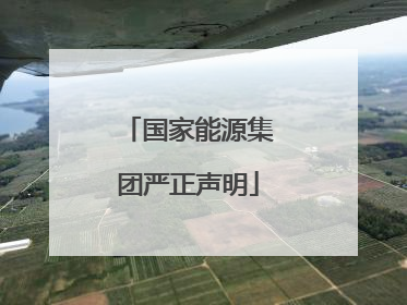 国家能源集团严正声明