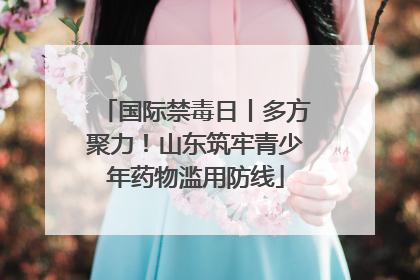 国际禁毒日丨多方聚力!山东筑牢青少年药物滥用防线