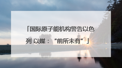 国际原子能机构警告以色列 以媒：“前所未有”