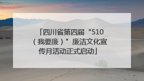 四川省第四届“510（我要廉）”廉洁文化宣传月活动正式启动