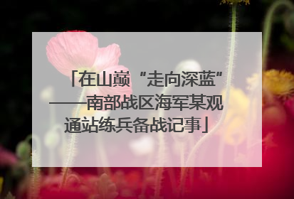 在山巅“走向深蓝”——南部战区海军某观通站练兵备战记事