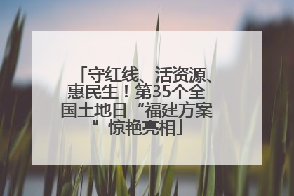 守红线、活资源、惠民生！第35个全国土地日“福建方案”惊艳亮相