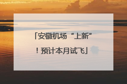 安徽机场“上新”！预计本月试飞