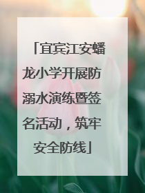 宜宾江安蟠龙小学开展防溺水演练暨签名活动，筑牢安全防线