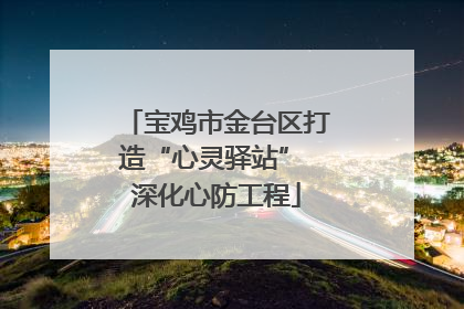 宝鸡市金台区打造“心灵驿站” 深化心防工程