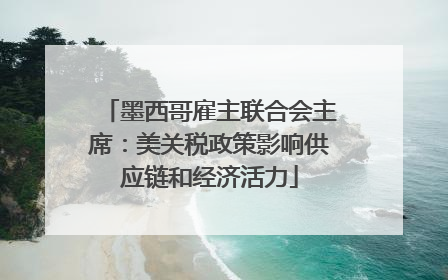 墨西哥雇主联合会主席：美关税政策影响供应链和经济活力