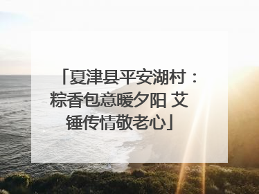 夏津县平安湖村：粽香包意暖夕阳 艾锤传情敬老心