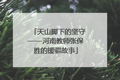 天山脚下的坚守——河南教师张保胜的援疆故事