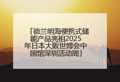 德兰明海便携式储能产品亮相2025年日本大阪世博会中国馆深圳活动周