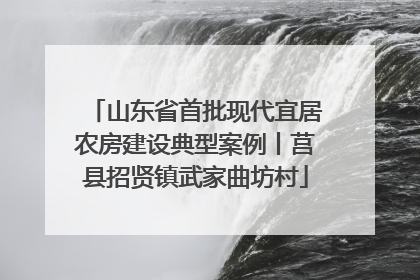 山东省首批现代宜居农房建设典型案例丨莒县招贤镇武家曲坊村
