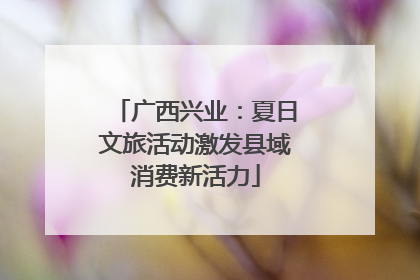 广西兴业：夏日文旅活动激发县域消费新活力