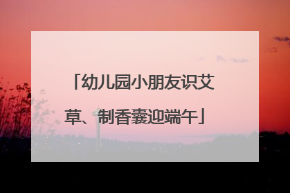 幼儿园小朋友识艾草、制香囊迎端午