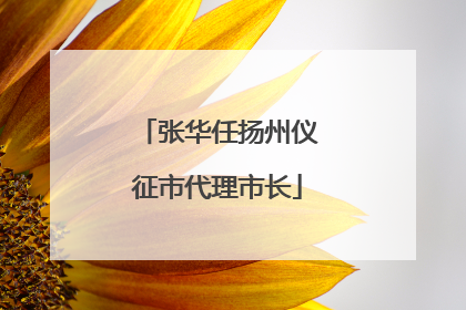 张华任扬州仪征市代理市长
