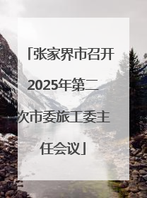 张家界市召开2025年第二次市委旅工委主任会议
