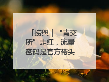 捞舆｜“青交所”走红，流量密码是官方带头“玩起来”
