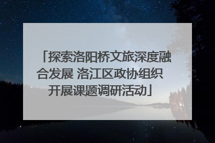 探索洛阳桥文旅深度融合发展 洛江区政协组织开展课题调研活动