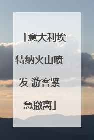 意大利埃特纳火山喷发 游客紧急撤离