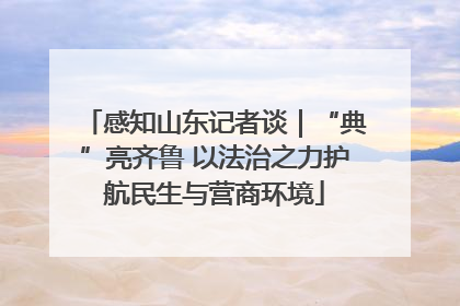 感知山东记者谈｜“典”亮齐鲁 以法治之力护航民生与营商环境