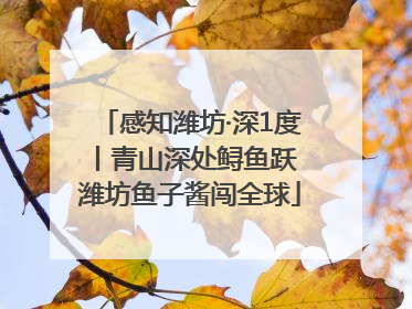 感知潍坊·深1度丨青山深处鲟鱼跃 潍坊鱼子酱闯全球
