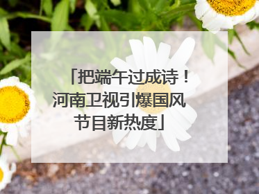 把端午过成诗！河南卫视引爆国风节目新热度