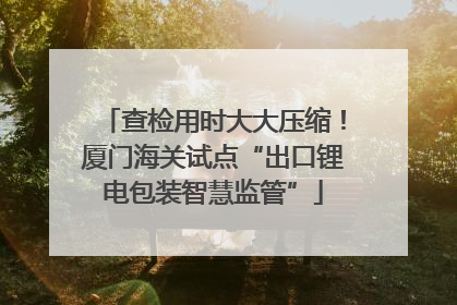 查检用时大大压缩！厦门海关试点“出口锂电包装智慧监管”