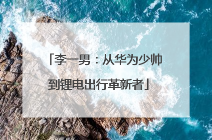 李一男：从华为少帅到锂电出行革新者