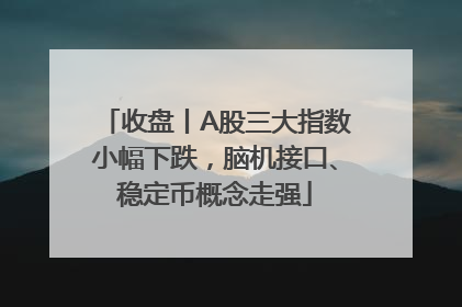 收盘丨A股三大指数小幅下跌，脑机接口、稳定币概念走强