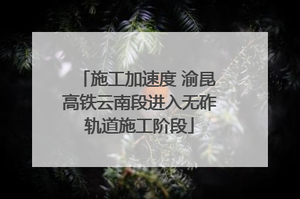 施工加速度 渝昆高铁云南段进入无砟轨道施工阶段