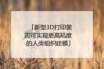 新型3D打印装置可实现更高精度的人类组织建模