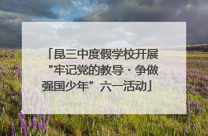 昆三中度假学校开展“牢记党的教导・争做强国少年”六一活动