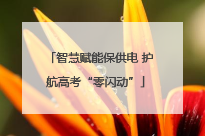 智慧赋能保供电 护航高考“零闪动”