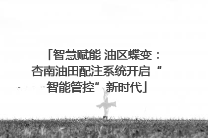 智慧赋能 油区蝶变：杏南油田配注系统开启“智能管控”新时代