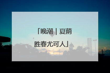 晚潮｜夏荫胜春尤可人