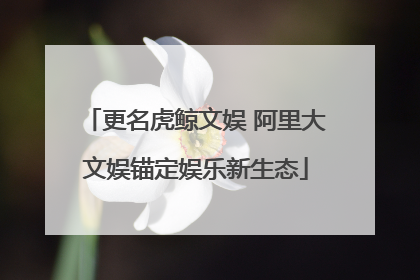 更名虎鲸文娱 阿里大文娱锚定娱乐新生态