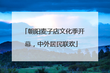 朝阳麦子店文化季开幕，中外居民联欢