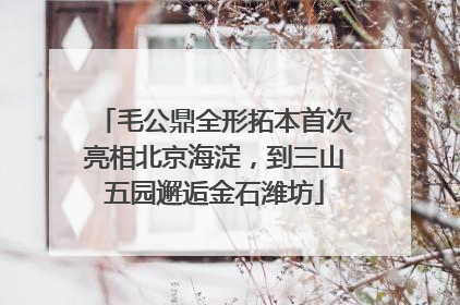 毛公鼎全形拓本首次亮相北京海淀，到三山五园邂逅金石潍坊
