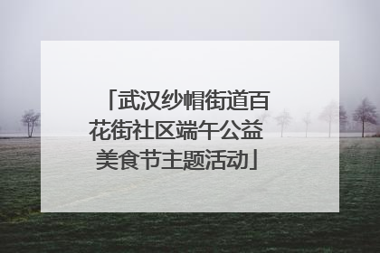 武汉纱帽街道百花街社区端午公益美食节主题活动